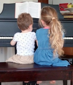 Nehemiah & Serena Grace at the piano!